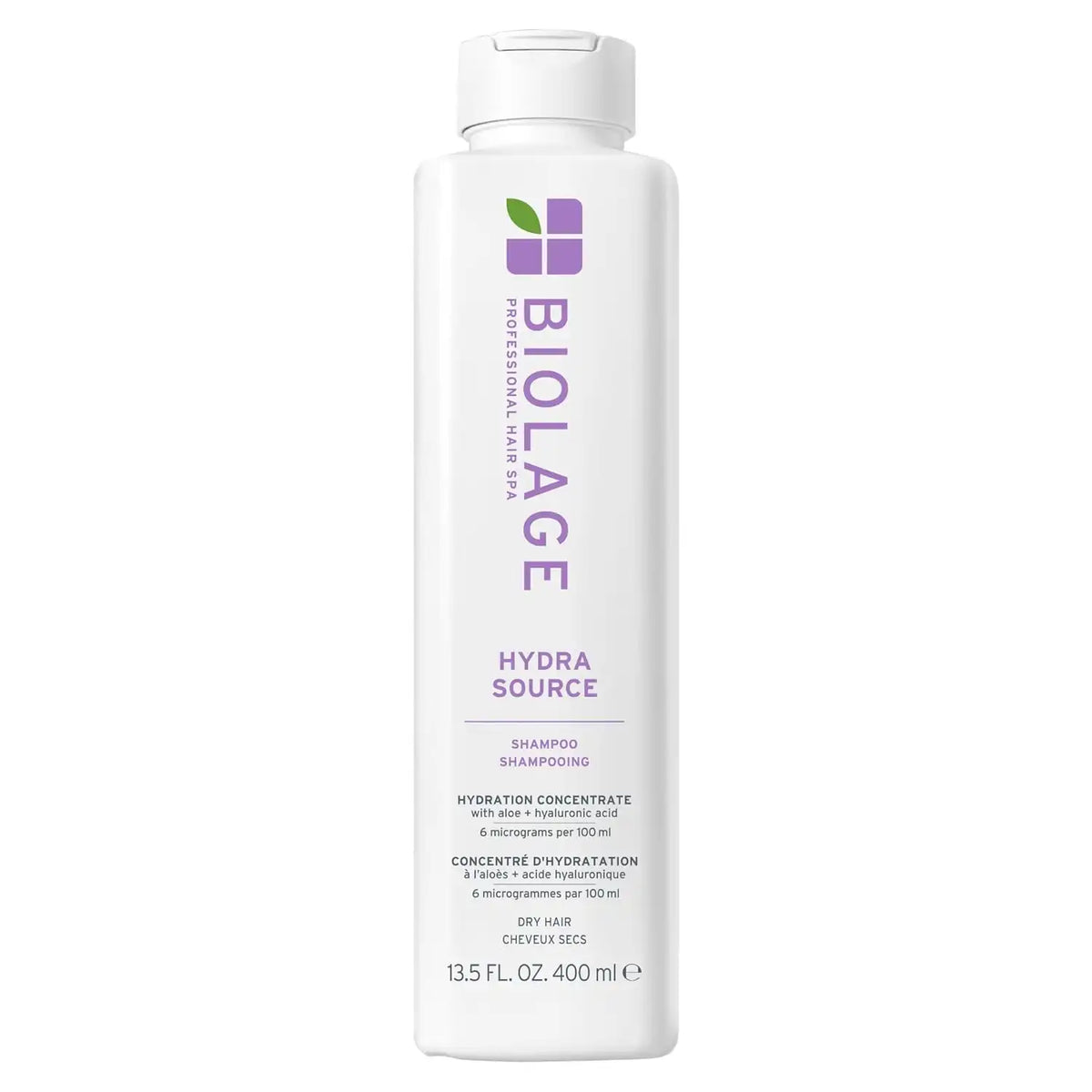 Biolage Hydra Source Shampoo - For Fine to Medium Hair, Softens, Moisturizes & Adds Shine, For Dry Hair, Infused with Micro-Filtered Aloe Vera & Fermented Hyaluronic Acid, Vegan & Paraben-Free