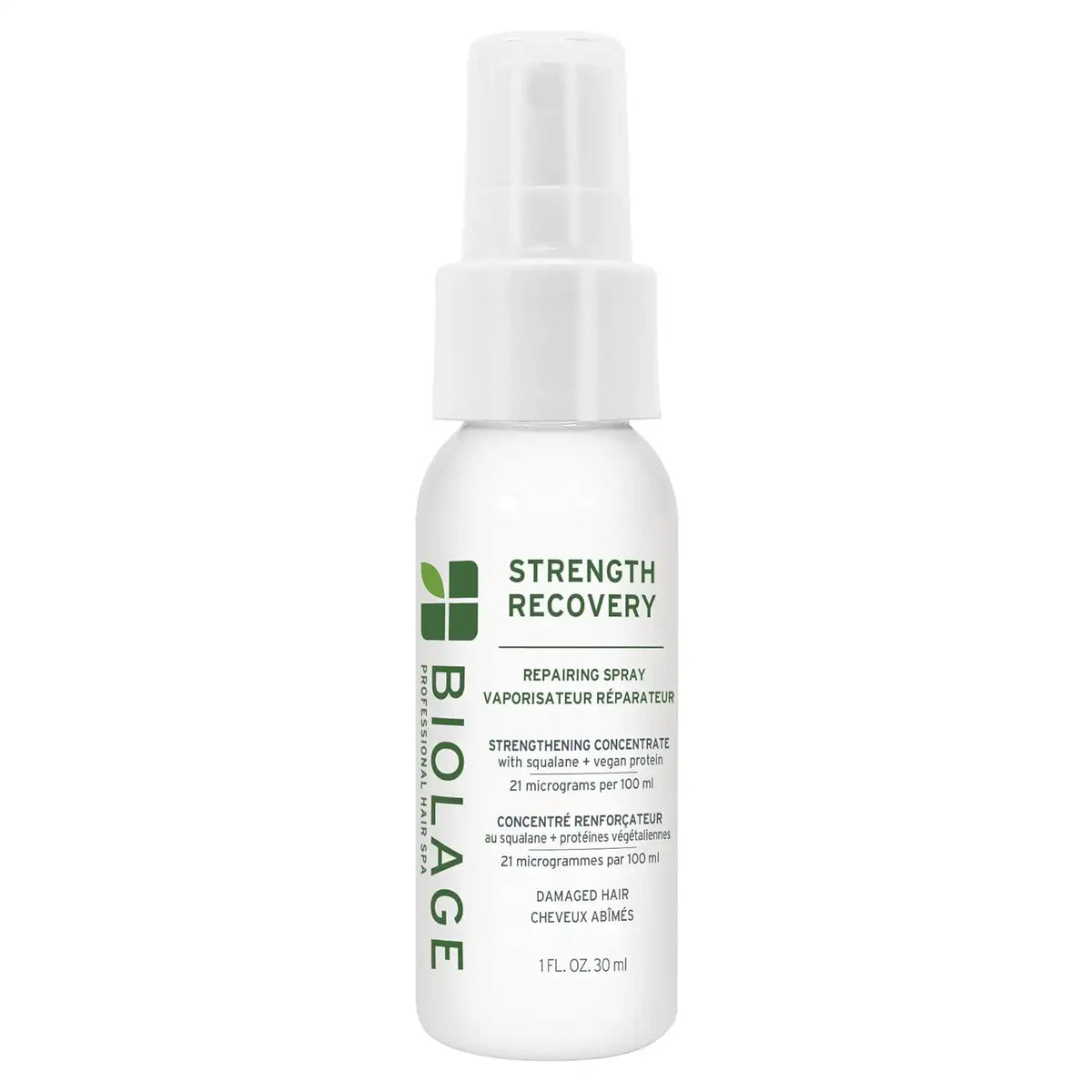 Biolage Strength Recovery Repairing Spray - Leave-In Treatment, Strengthens & Repairs Damaged Hair, Heat Protectant, Detangling Leave-In Treatment, With Olive Squalane & Vegan Proteins