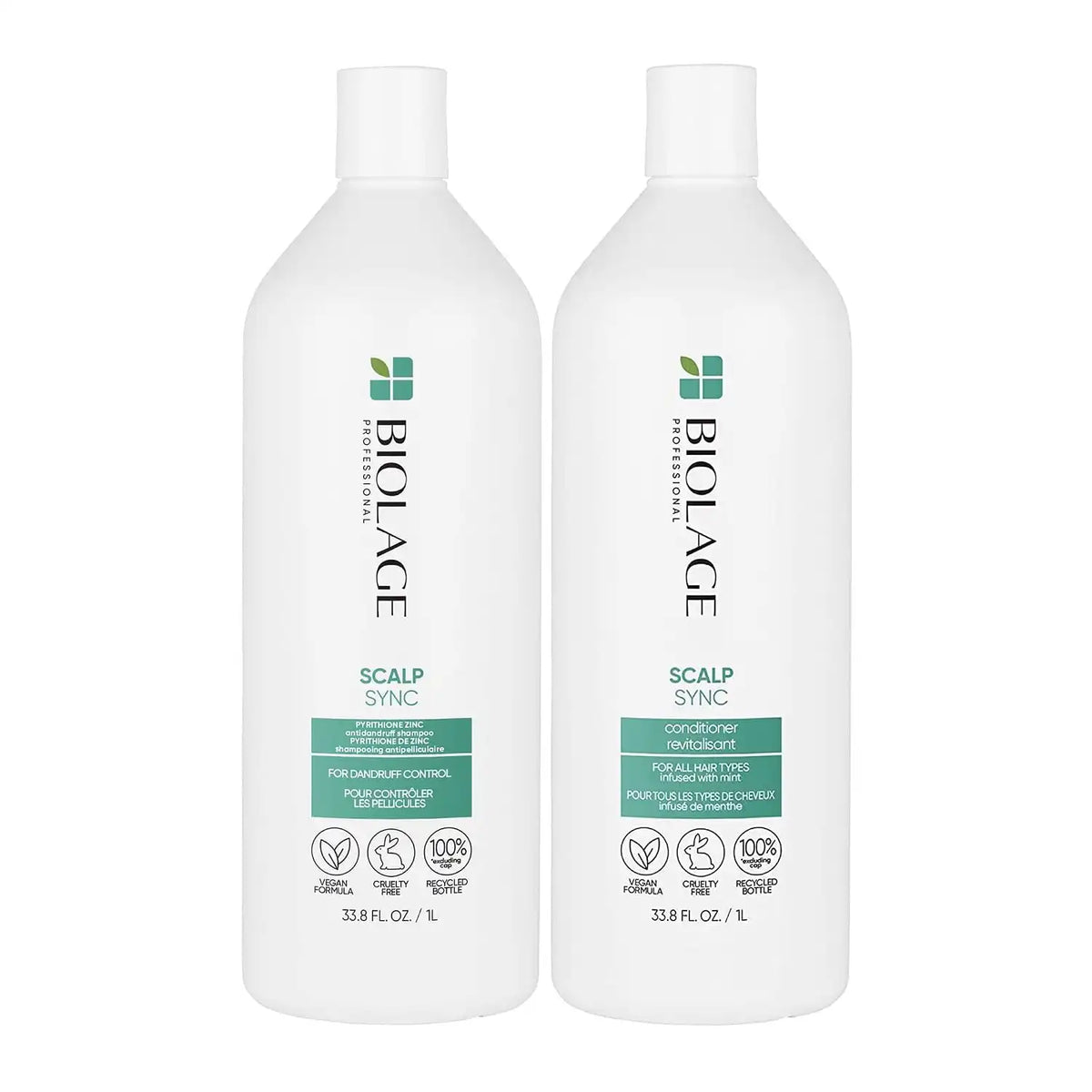 Biolage Scalp Sync Anti-Dandruff Shampoo & Conditioner Set | Targets Dandruff, Controls The Appearance of Flakes & Relieves Scalp Irritation | For Dandruff Control | Paraben-Free | Vegan