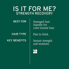 Biolage Strength Recovery Conditioner - Moisturizes & Strengthens Damaged Hair, Softness & Shine, Hydrates and Repairs Damaged Hair, With Olive Squalane & Vegan Proteins, Paraben-Free, Vegan