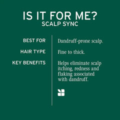 Biolage Scalp Sync Anti-Dandruff Shampoo - Controls Itchy Scalp, Deeply Cleanses Hair, Moisturizing Shampoo For Dandruff Relief, For Scalp and Hair Health, Vegan & Cruelty-Free