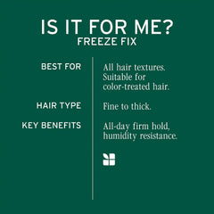 Biolage-Freeze Fix - Humidity-Resistant Fast-Drying Anti-Frizz Hairspray, Long-Lasting Strong Hold, For All Hair Types, Vegan & Paraben-Free
