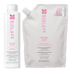 Biolage Color Last Shampoo and Refill Shampoo Set - Protects & Preserves Color Treated Hair, Adds Shine, With Soybean Oil & Stearic Acid, Paraben & Mineral Oil-Free